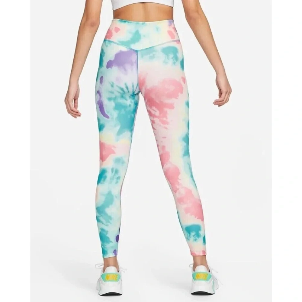 NWT~ Women’s Nike One Mid-Rise 7/8 Tie-Dye Leggings ~Style#DV0051-658